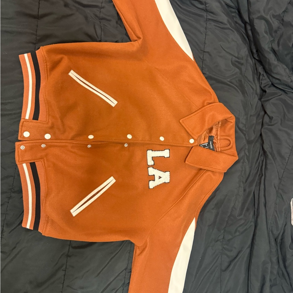 Forever 21 Rust Satin Lined Jacket